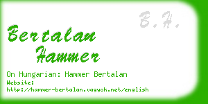 bertalan hammer business card